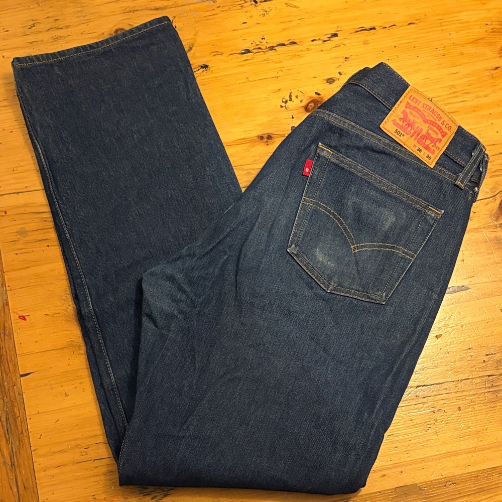 Levi's 501 Original STF Dark Blue Straight Jeans